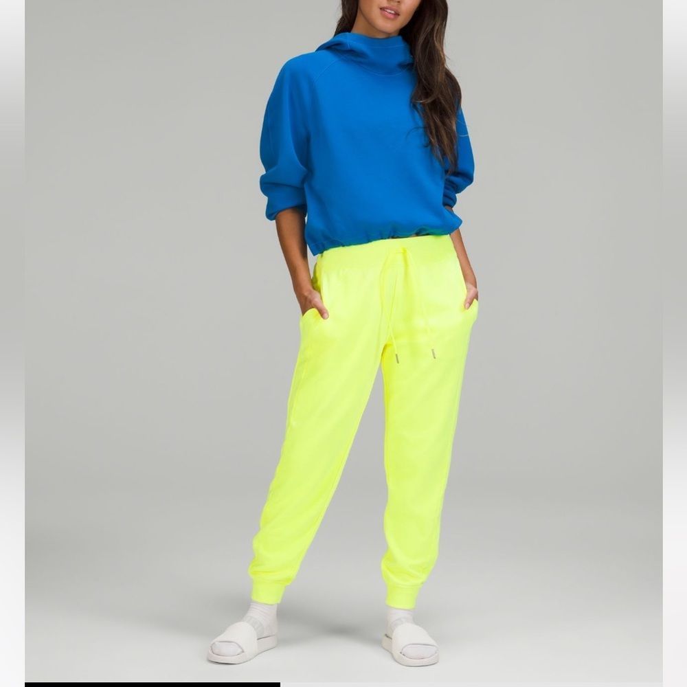 lululemon athletica Neon Yellow Joggers with Blue Top
